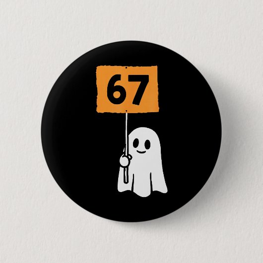 67 ミーム 面白い 六七 ハロウィン 缶バッジ (正面)