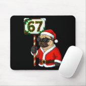 67 ミーム 面白い 6 7 クリスマス パグ 犬 愛好家  マウスパッド (マウス)