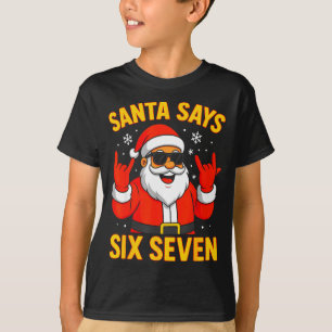 67 ミーム 面白い 6-7 クリスマス 2025 6 7 サンタが言います シー Tシャツ