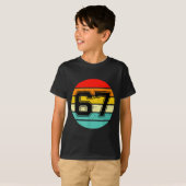 67 ミーム 6 7 数字 面白い ヴィンテージ Tシャツ (正面フル)