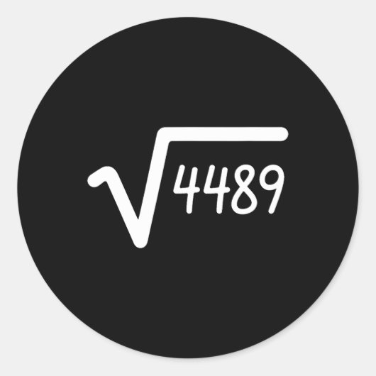67 ミーム 4489の平方根 シックス セブン ラウンドシール (正面)