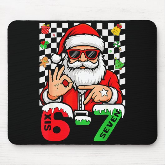 67 ミーム 67 サンタ クリスマス メンズ レディース B マウスパッド (正面)