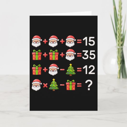 67 ミーム 6 7 クリスマス 数学 方程式 Xmas ログ カード (正面)