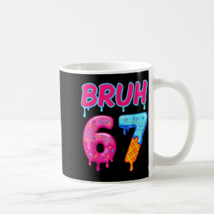 67 ミーム 6 7 数字 アイスクリーム シックス セブン ブルー 笑 コーヒーマグカップ