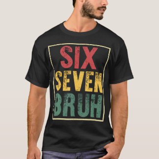 67 ミーム 6 7 数字 シックス セブン ブルッ おもしろい 男の子 キッズ Tシャツ