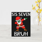 67 ミーム 6 7 面白い クリスマス ダブリング サンタ 六 セブン カード (黄色い花)