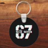 67 ミーム Six Seven 面白い 6 7 世代アルファスラング 6-7 キーホルダー (正面)