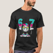 67 ミーム Six Seven 6 7 ミーム おもしろ 野球 アイス Tシャツ (正面)