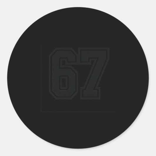 67 ミーム Six Seven 6 7 ミーム デザイン 6 7 ラウンドシール (正面)