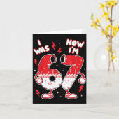 67 メム シックス セブン 子供用 男の子 バレンタイン 私は6歳だった カード (黄色い花)