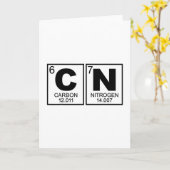 67 メム 笑える科学教師 周期表 レトロ カード (黄色い花)