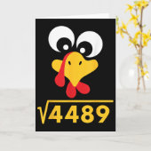 67 メメ平方根 4489 七面鳥 感謝祭 数学 カード (黄色い花)