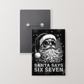 67 メメ おもしろサンタ セイシックスセブン クリスマス 缶バッジ (正面/裏面)
