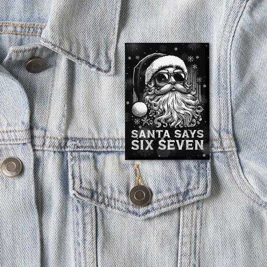 67 メメ おもしろサンタ セイシックスセブン クリスマス 缶バッジ
