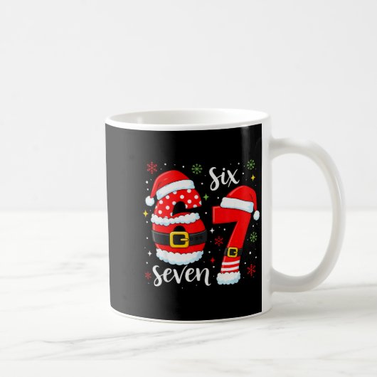 67 メメ 六 七 サンタ 6 7 クリスマス 男子 ギフト コーヒーマグカップ (右)