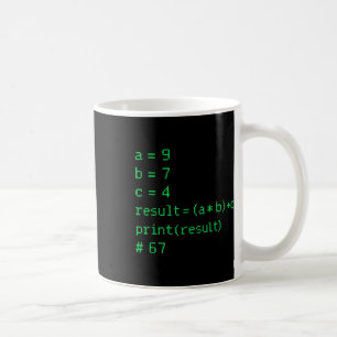67 メメ Python コード結果 ギーク ユーモア シックス セブン プログラマー コーヒーマグカップ
