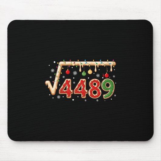67 メモリークリスマス平方根 4489 67 数学 マウスパッド (正面)
