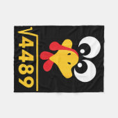 67 メモ平方根 4489 七面鳥 感謝祭 数学 フリースブランケット (正面(横))