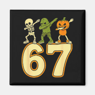 67 メンバー おもしろ ハロウィン ナンバー 6 7 メンズ レディース マグネット