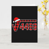 67 メーム クリスマス 平方根 4489 六七 数学 カード (黄色い花)