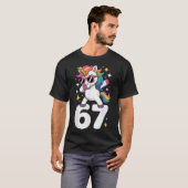 67 ユニコーン ダビング Six Seven 面白い メモ Tシャツ (正面フル)