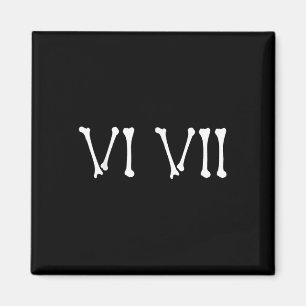 67 ローマ数字 Vi Vii おもしろスカル ハロウィン  マグネット