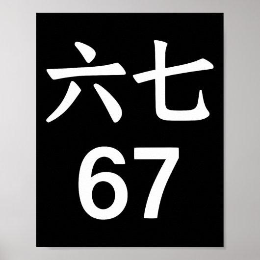 67 中国語で面白いミーム  ポスター (正面)