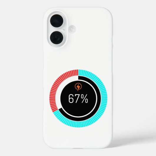 67%充電オーラ脳腐敗面白いミームフォンケース Case-Mate iPhoneケース (裏面)