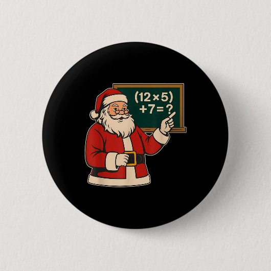 67 先生 クリスマス サンタ シックス セブン ミーム 缶バッジ (正面)