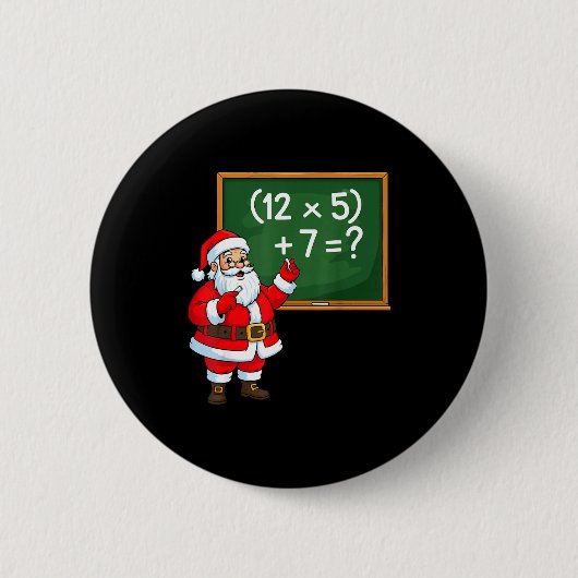 67 先生 クリスマス サンタ シックス セブン ミーム 脳死 缶バッジ (正面)