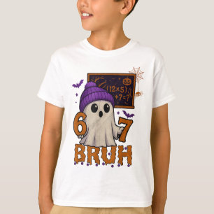 67 先生 ハロウィン おばけ ろく しち 数学 ミーム Tシャツ