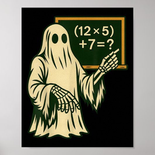 67 先生 ハロウィン ゴースト 数字 メーム ポスター (正面)