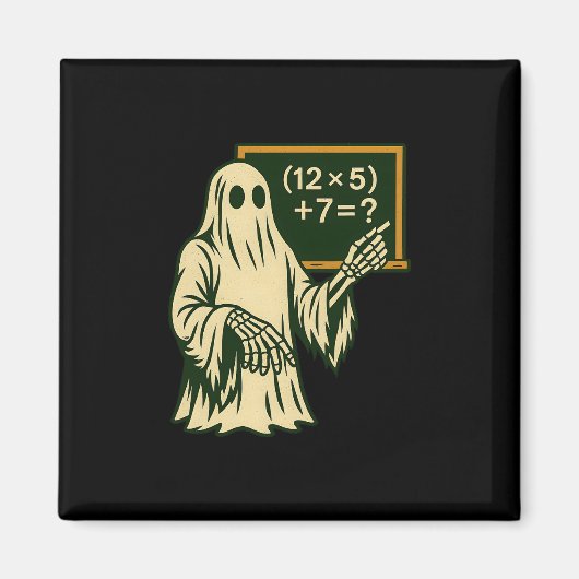 67 先生 ハロウィン ゴースト 67 ゆるキャラ 脳死 マグネット (正面)