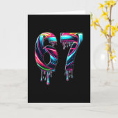 67 六七 6 7 ミーム デザイン 面白い 6 7 カード (黄色い花)