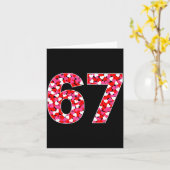 67 六七 6 7 ミーム メンズ レディース キッズ バレンタインデー カード (黄色い花)