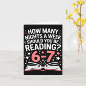 67 教員 週に何夜、読書すべき？ カード (黄色い花)