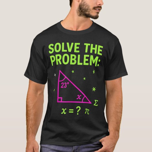 67 数学ミーム 問題を解決 面白い 先生 生徒向け Tシャツ (正面)
