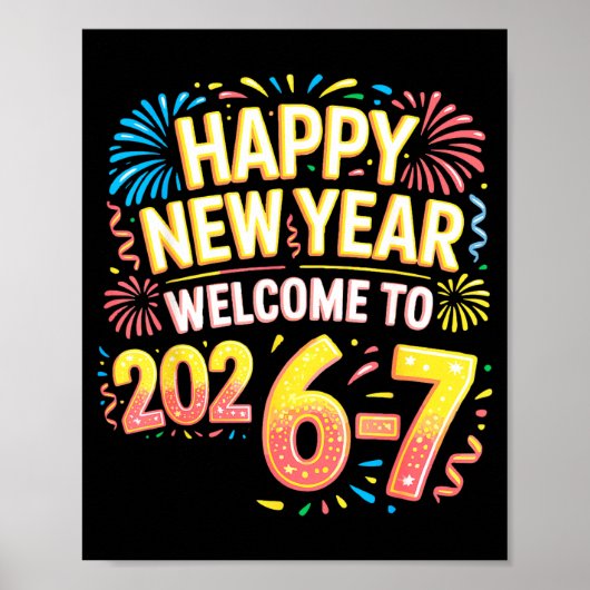 67 新年快樂 2026-7 有趣的 67 歲新年快樂 ポスター (正面)