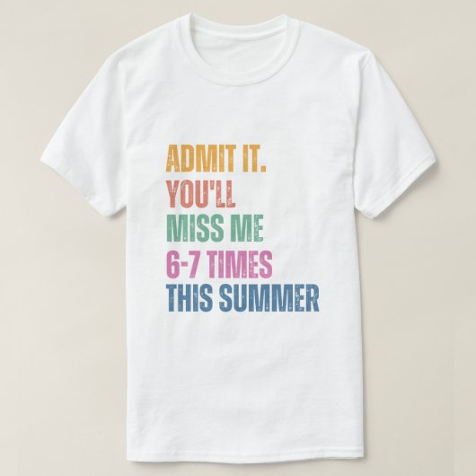 67 最終登校日 学校最後の日 Tシャツ (デザイン正面)