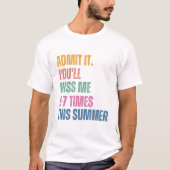 67 最終登校日 学校最後の日 Tシャツ (正面)