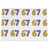 67 無意味な黄色と紫 ラージペーパーバッグ (正面)