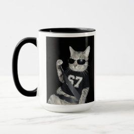 67 猫 サングラス ジェンアルファ 冗談 Six Seven マグカップ
