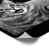 67 猫 ミーム 楽しい 猫 グラフィック メンズ 自撮り ポスター (角)