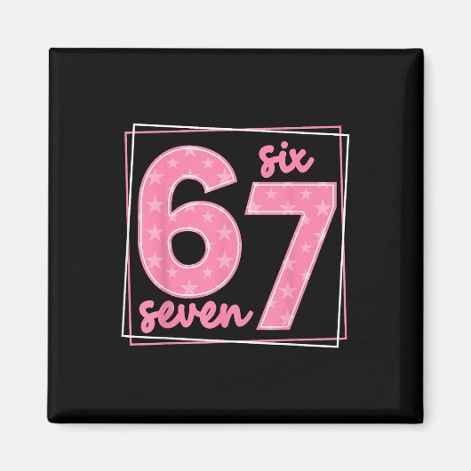 67 誕生日 数字 おもしろ マグネット (正面)