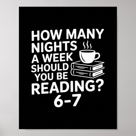 67 読書 本好き おもしろ 数字の Meme 読書家 ポスター (正面)
