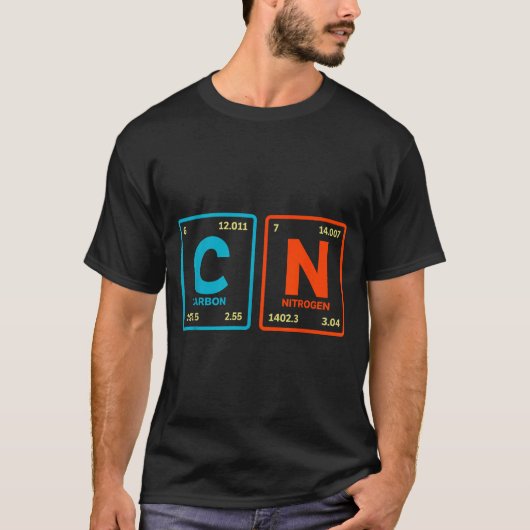 67 面白い科学教師の周期表 メモ ミーム レトロ Tシャツ (正面)