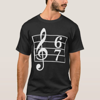 67 音楽 ミーム スラング ミュージシャン おもしろい 音楽教師 レトロ Tシャツ