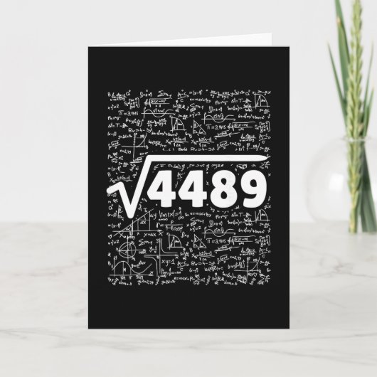 67 √4489 数学おもしろ 誕生日 カード (正面)