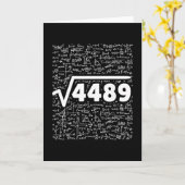 67 √4489 数学おもしろ 誕生日 カード (黄色い花)