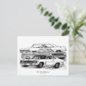 67、63、69ノバ – BW no 縁ど ポストカード (スタンド正面)